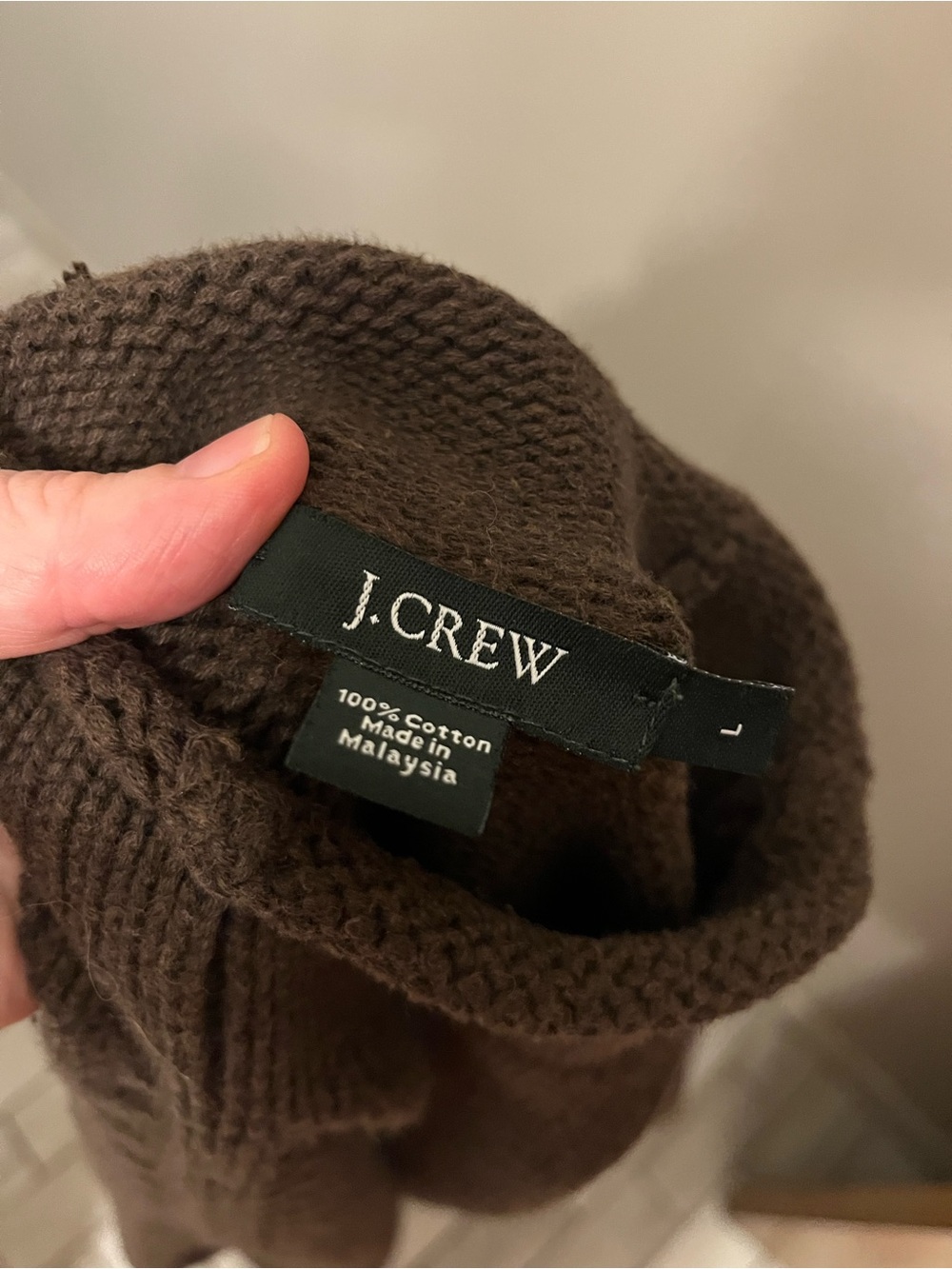 J. Crew Men's Chocolate Brown vintage rollneck Sweater - Picture 3 of 3
